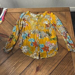Mustard floral top